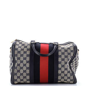 Gucci Vintage Web Boston Bag Gg Canvas #187220G93B